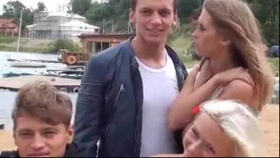 Outdoor sex movie with two hot chicks